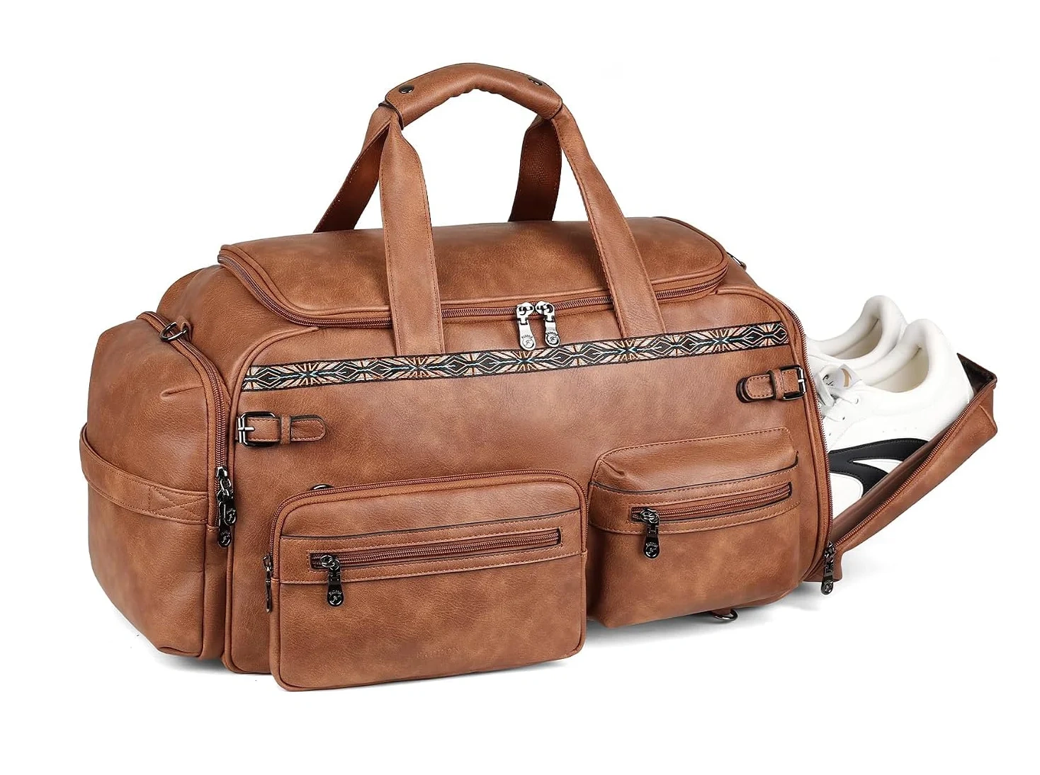Leather bag product photograph, an example of a product input