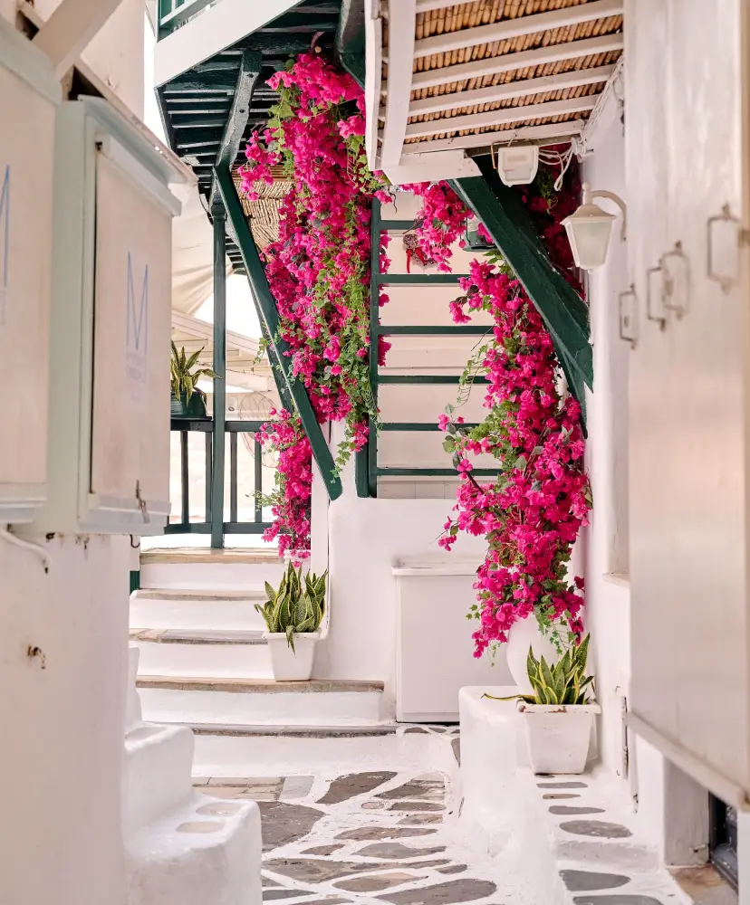 Greek Islands location reference used in the NewScene homepage Fashion Walk workflow
